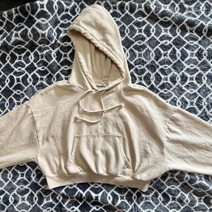 Levi’s cream cropped hoodie. Size large